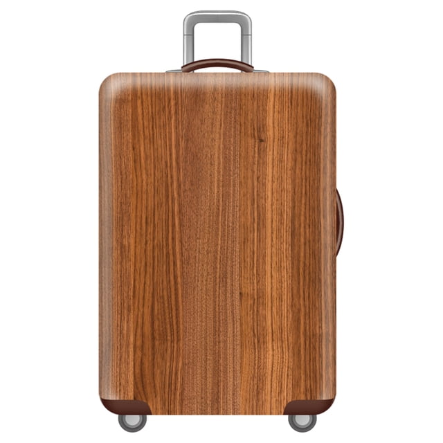 Housse de Valise Élastique à Fixation Stable pour Protection de Valise Housse de Valise Protectrice Étui de Valise Chocolat S grain de Bois S