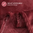 thumbnail image 3 of Howarmer Large Wine Red Fleece Throw Blankets, Queen Size Soft Fuzzy Blanket for Women Men and s, All Season Lightweight Microfiber Fluffy Blanket, 90 x 90 inch, 3 of 7