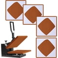 thumbnail image 1 of 4-Piece Heat Press Platen Wrap Cover Non-Stick Heat Resistant Reusable Pad Pillow for Sublimation Transfer Heat Press to Remove Residual Ink, Brown and White (16 x 20 Inch), 1 of 7