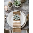 thumbnail image 2 of Brown Stripes Cloth Napkins Set of 6 Reusable Dinner Napkins, Country Watercolors Gradient Texture Cocktail Napkin Washable Table Napkins for Wedding/Holiday Party/Baby Shower 20"x20", 2 of 7