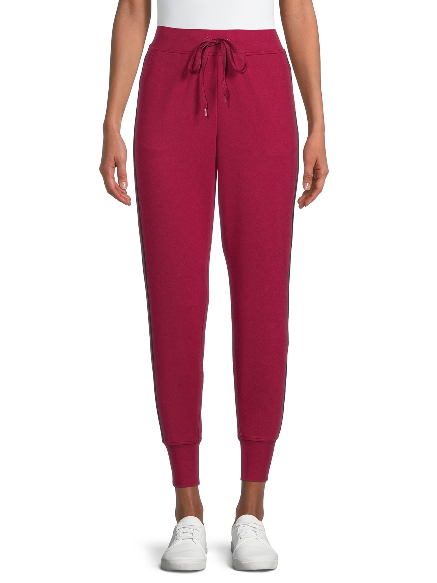 Athletic Works Women's Jogger Track Pant with Side Retro Stripes