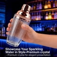 thumbnail image 5 of HAHUT Glass Cocktail Shaker with Stainless Steel Lid, 24 oz Glass Shaker Bottle for Stirring Cocktails, Margarita, Whiskey, Alcohol Drinks (Light Pink), 5 of 7