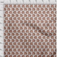 thumbnail image 4 of oneOone Cotton Cambric Tawny Brown Fabric Geometric Sewing Material Print Fabric By The Yard 56 Inch Wide, 4 of 5