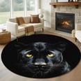 thumbnail image 2 of Round Rug 8ft Washable Circle Rugs Non Slip Large Area Rug Indoor Floor Carpet for Bedroom Kitchen Living Room Home Office Dining Room Nursery, 2 of 9
