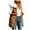 Gold, variant on Long Puffer Vest for Women Reversible Fleece Sherpa Jacket Sleeveless Hooded Zip Up Fur Trim Winter Coat Fall Vests Outerwear (Gold, XL)