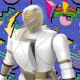 thumbnail image 2 of Power Rangers Retro-Morphin, figurine articulée Ranger blanc, Tommy, tête basculante, inspirée du jouet Mighty Morphin classique, dès 4 ans, 2 of 6