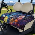 thumbnail image 3 of Xixirimido Quilted Golf Cart Seat Blanket Portable Heavy Duty Golf Cart Seat Cover Towel with Carry Handle for EZGO Yamaha Club Car & More Foldable, Wolf Cosmic Galaxy, 3 of 8