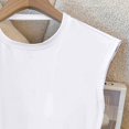 thumbnail image 6 of Workout Tops for Women Cap Sleeve Open Back Cutout Cropped Slim Fit Tees Cross Wrap Hem with Built-in Support Bra Shirts Gym Fitness Daily Summer Streetwear Outfits White XL, 6 of 8