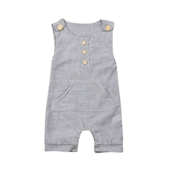 Newborn Infant Baby Girl Boy Clothes Sleeveless Romper Jumpsuit Bodysuit Outfits Overalls 0-18M