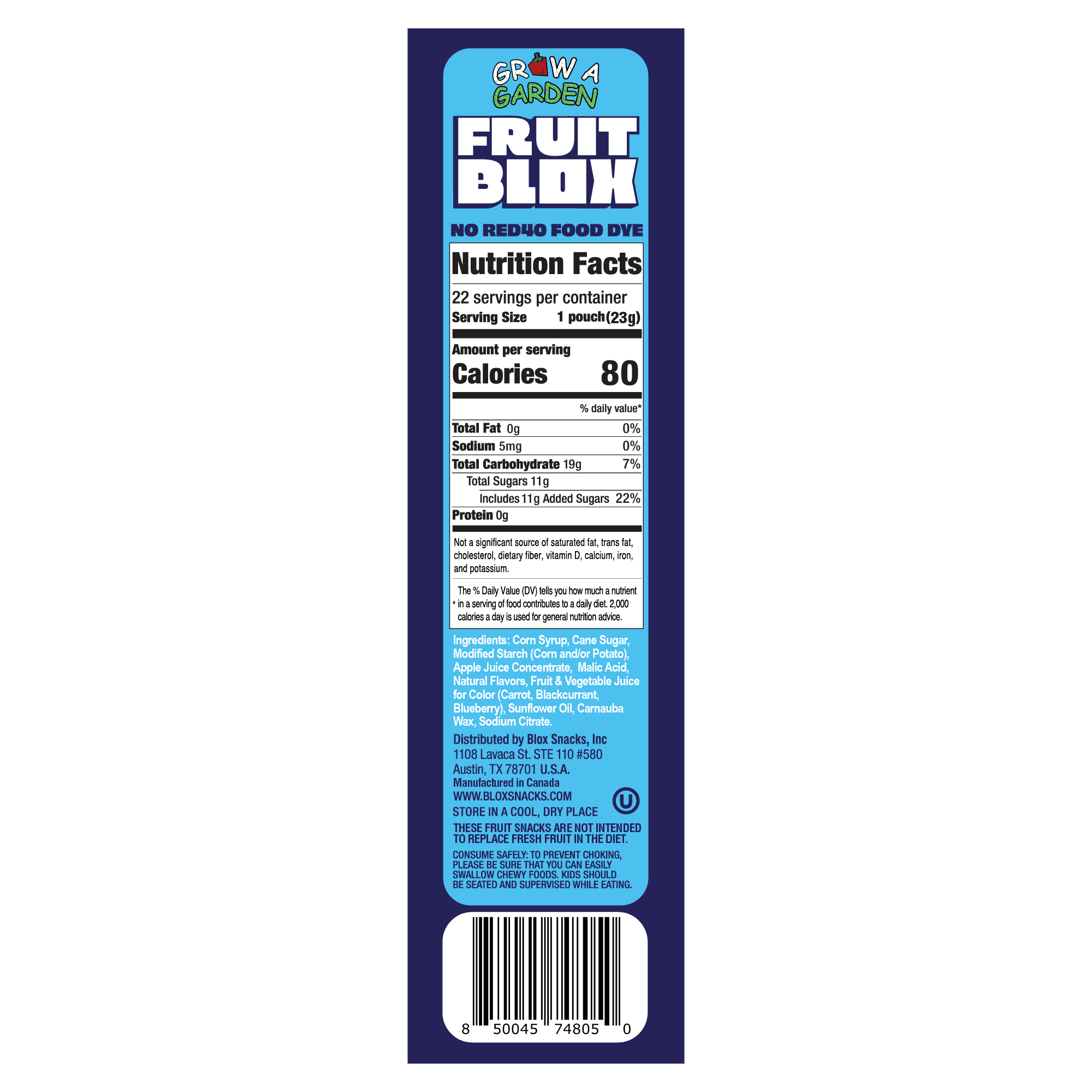 (3 pack) FruitBlox Mixed Fruit, Berry & Grape Snacks, 22 Count
