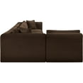 thumbnail image 4 of Meridian Furniture 5-Piece Brown Corduroy Performance Fabric Modular Sectional, 4 of 13