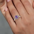 thumbnail image 4 of Gem Stone King 1.09 Ct Oval Purple Amethyst 925 Sterling Silver Ring (Size 7), 4 of 4