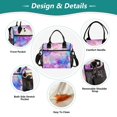 thumbnail image 3 of FORMRS Insulated Lunch Bag Unisex Large Capacity with Shoulder Strap, Pastel Pink Marble Pattern, 3 of 6