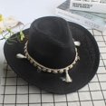thumbnail image 2 of Womens Crochet Straw Sun Hat Wide Brim Hand Knit Smashable Holiday Bucket, 2 of 5