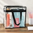 thumbnail image 3 of Paquete de 2 bolsas de mano transparentes aprobadas para estadios, bolsas de playa de plástico grandes de 12 x 6 x 12 pulgadas con asas, 3 of 4