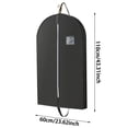 thumbnail image 4 of Black Garment Bag for Suits and Dresses, Breathable Fabric Suit Cover with Zipper, Handles, and ID Window, Travel Garment Protector for Business Trips and Storage(Three-Dimensional), 4 of 5