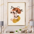 thumbnail image 2 of Designart 'Minimalist Shapes With Ancient Plant II' Modern Framed Canvas Wall Art Print, 2 of 5