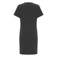 thumbnail image 4 of Kaemgyyd Womens Casual Mini Dress Soft Solid Color Short Sleeve Crew Neck T-Shirt Dresses Oversized Tunic Dress with Pockets, 4 of 6