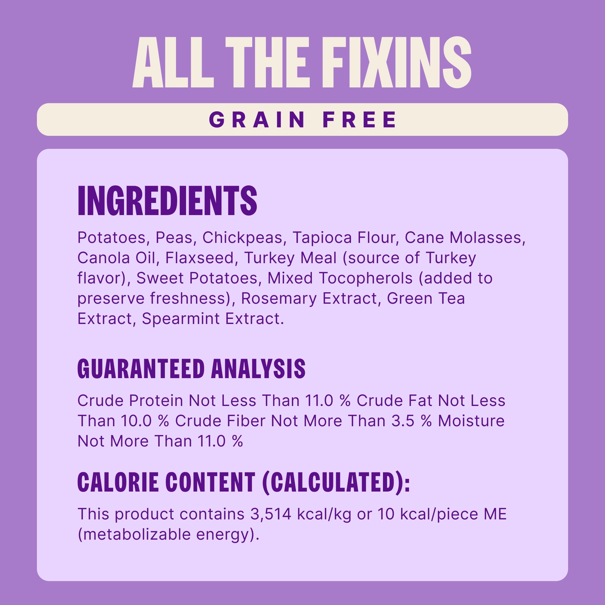 (4 pack) Wellness Old Mother Hubbard Classic Grain Free All the Fixins Dog Biscuits, Natural Training Treats, Turkey and Sweet Potato Flavor, Mini Size, 16 oz Bag