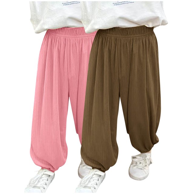 Cooling Mosquito-Proof Pants for Kids 2-12Y - Ultra-Soft Modal Joggers with Elastic Cuffs (2-Pack)