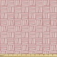thumbnail image 1 of Abstract Upholstery Fabric by the Yard, Simplistic Hand Drawn Line Grid and Little Vertical Horizontal Stripes, Decorative Fabric for DIY and Home Accents, Pale Pink and White by Ambesonne, 1 of 5