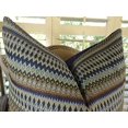 thumbnail image 2 of Plutus Zig Along Indigo Handmade Pillow, (20" x 20"), 2 of 4