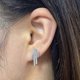 thumbnail image 4 of Stylish Women's Silver Earrings Set One Pair Included Fashion Accessory Gift for Her, 4 of 5