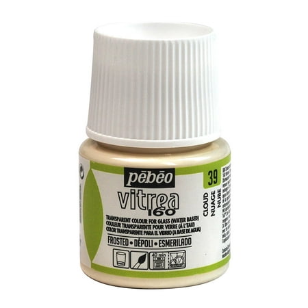 Vitrea 160 Frosted Glass Paint 45-Milliliter Bottle, Cloud, The 35 intermixable transparent colors are available in 45ml bottles: 20 deep and glossy colors, 10 frosted.., By