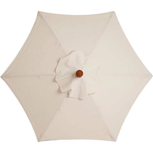 Toldo de repuesto para sombrilla de patio de 10 pies, 6 varillas, toldo para sombrilla de exterior con 6 varillas, cubierta superior de repuesto para sombrilla de mesa (solo toldo)