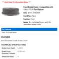thumbnail image 2 of Front Brake Drum - Compatible with 1966 - 1970 Ford Falcon - Raybestos, 2 of 2