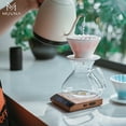 thumbnail image 6 of XBMego Hand Brewed Coffee Cone Filter Cup/Reusable Coffee Brewing Cone/Ceramic Drip Coffee Filter Single Cup Coffee Maker 2/4 Cup (4 Cup Blue), 6 of 7