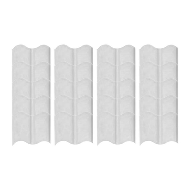 20 piezas de borde de jardín, protector de plantas versátil, camino de entrada para patio trasero, práctico bricolaje Blanco
