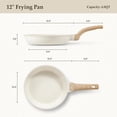 thumbnail image 2 of Sartén Antiadherente CAROTE, Sartén para Omelet, Sartén de Granito Saludable y No Tóxico, Compatible con Inducción, Mango Resistente al Calor, Libre de PFOA, Blanco Crema, 12", 2 of 7