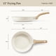 thumbnail image 2 of Sartén Antiadherente CAROTE, Sartén para Omelet, Sartén de Granito Saludable y No Tóxico, Compatible con Inducción, Mango Resistente al Calor, Libre de PFOA, Blanco Crema, 12", 2 of 7