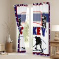 thumbnail image 3 of jejeloiu Ball Game Gaming Blackout Curtains Set of 2 (52x84 Each),Ice Hockey Sport Window Curtains,Red White Blue Curtains and Drapes For Men Women,Super Cozy Room Decor, 3 of 6