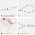 thumbnail image 4 of 328 Feet/109 Yards 1mm Heavy Duty Picture Hanging Wire 304 Stainless Steel oto Frame Hanging Wire with 30 pcs Aluminum Crimping Loop Sleeve for Mirrors Frames Load Capacity 35LB, 4 of 8