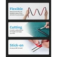 thumbnail image 7 of Art3d 10 Ft Peel and Stick Trim for Backsplash Tile Edge, Self-Adhesive Liner for Corner Decor in Black, 7 of 7