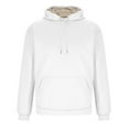 thumbnail image 7 of bbymog Men Clothing Warm Comfty Workout Clothes Oversized Solid Color Stand Up Collar Hoodie Quarter Zip Pullover Sweatshirts for Men White A XXL, 7 of 7