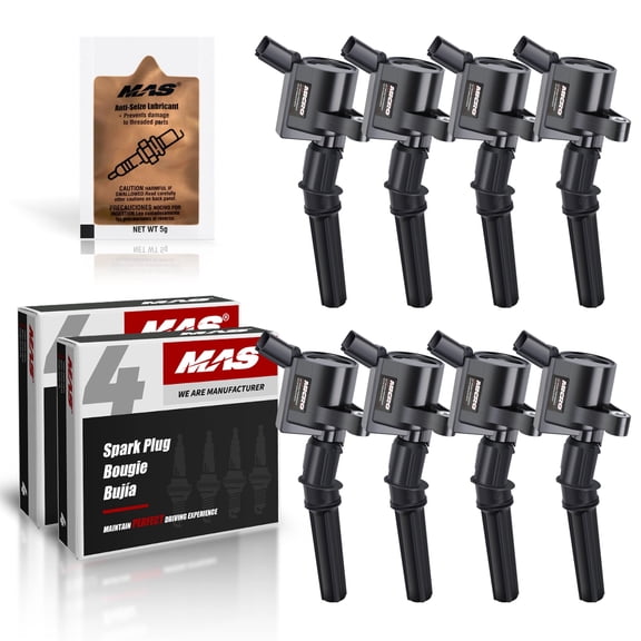 Set of 8 DG508 Ignition Coils & SP413 Iridium Spark Plugs for Ford F-150 Mustang 4.6L   Free Anti-Seize Lubricant(5g)