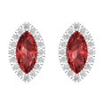 thumbnail image 3 of Clara Pucci 3.8Ct Natural Garnet Marquise Cut VVS1 Screw Back Stud 14k Solid hypoallergenic Gold Designer Earrings For January, 3 of 7