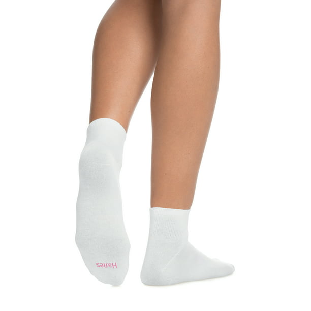 Hanes Womens Comfortblend Lightweight Ankle Socks Extended Sizes 