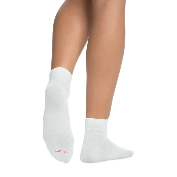 Hanes Women's ComfortBlend Lightweight Ankle Socks Extended Sizes