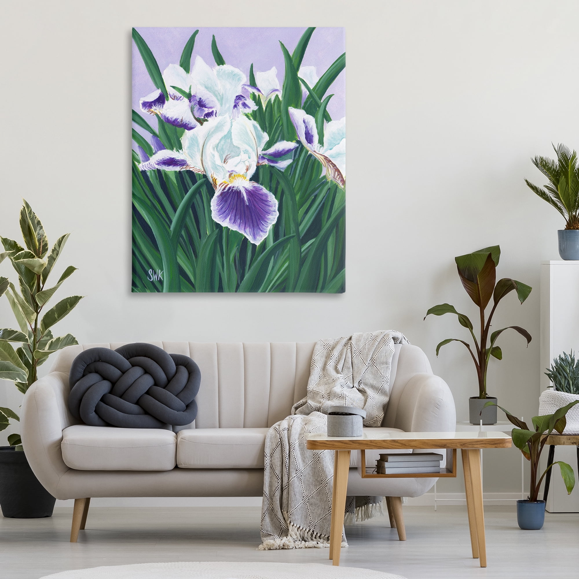 Stupell Industries Purple & White Irises Canvas Wall Art, design by Sarah Waldron Kimball