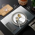 thumbnail image 6 of Ombre Grey Pure Abstract Art Placemats for Dinning Table Set of 4 Waterproof Cloth Table Mats, Cotton Linen Place Mats Fabric Dinner Mat Easy Clean Farmhouse Resistant Holiday Table Decor, 6 of 6