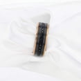 thumbnail image 5 of ASTRO Flat Brushed Black Titanium Ring with Rose Gold Plated Edge and Black Sapphire Settings All Around - 8mm, 5 of 8