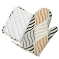 thumbnail image 2 of Disketp Geometric Oven Mitts And Potholders Bbq Gloves-Oven Mitts And Pot Holders With Recycled Infill Silicone Non-Slip Cooking Gloves For Cooking Baking Grilling, 2 of 9