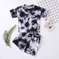 thumbnail image 2 of IROINNID Toddler Girl's Tie-dye T-shirt Tops Pants Casual Outfits Set, 2 of 9