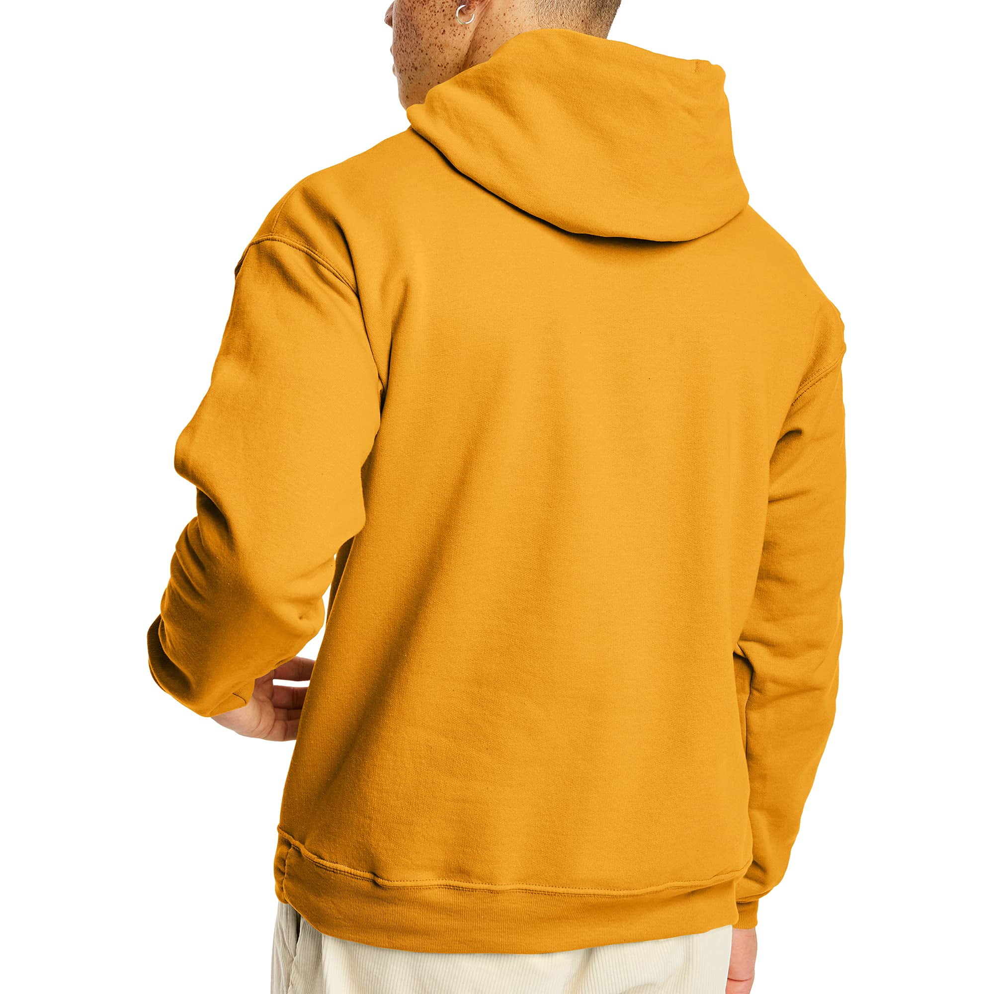 Hanes Mens Ecosmart Fleece Hoodie L Safety Green Other L