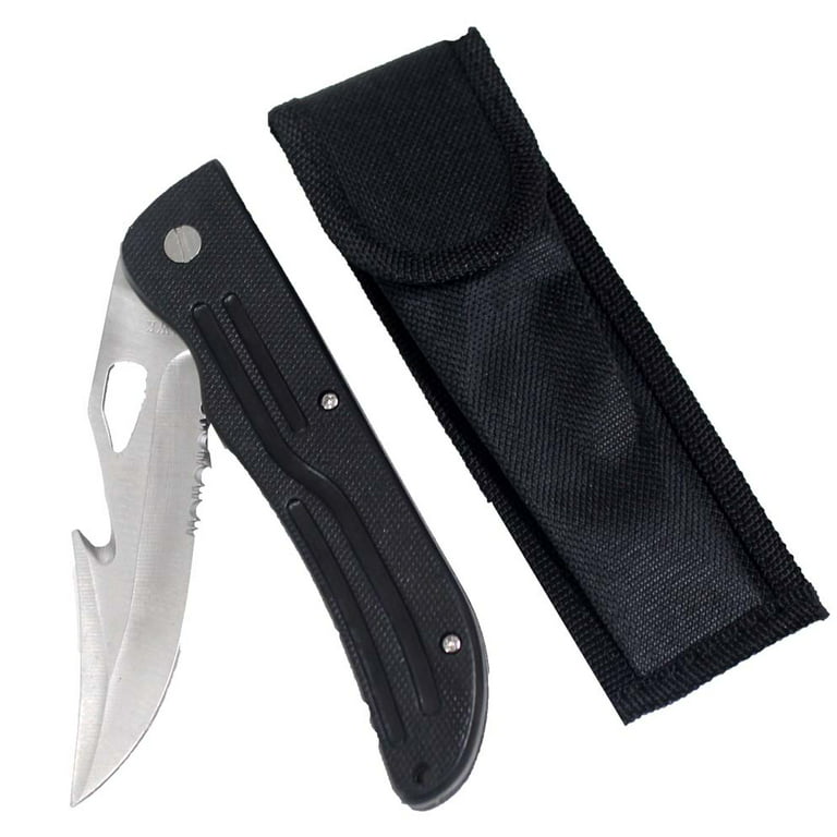 All Purpose Outdoorsman's Knife For Hunting, Fishing, or Camping, Includes  Fish Hook Remover 