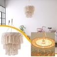 thumbnail image 1 of Fiudx Ofertas y liquidaciones Lámpara colgante de farol con cordón de algodón tejido a mano, lámpara decorativa para dormitorio marroquí, 1 of 7